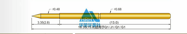 p50測(cè)試探針尺寸、50min測(cè)試探針尺寸、測(cè)試探針規(guī)格