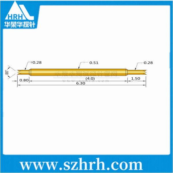 0.51-UU-6.3L ，華榮華雙頭測試探針廠家